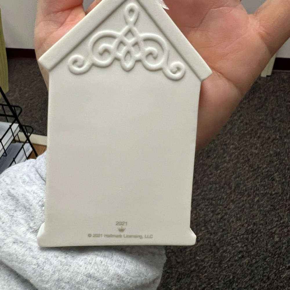 White 2021 House Ornament with Gold Accents - Picture 4 of 5
